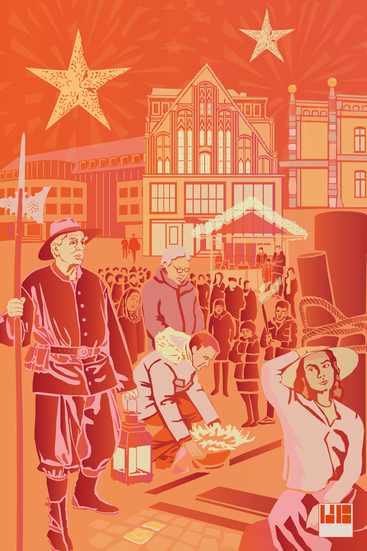 Bunte Stadt, Tryptichon I / Ulrike Bals